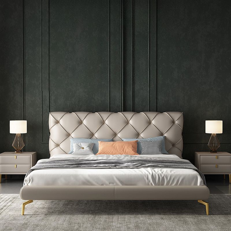 Ivory Tufted Bed