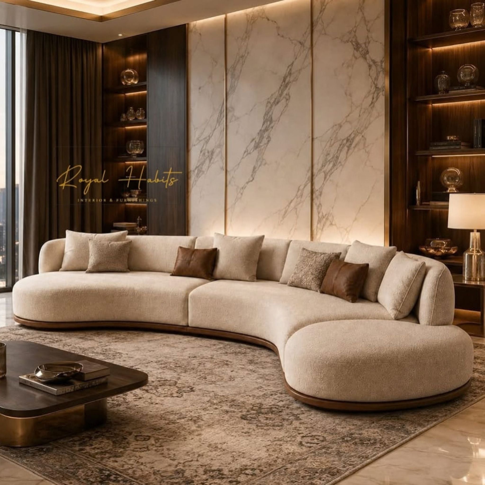 Curved Modular Sectional Sofa