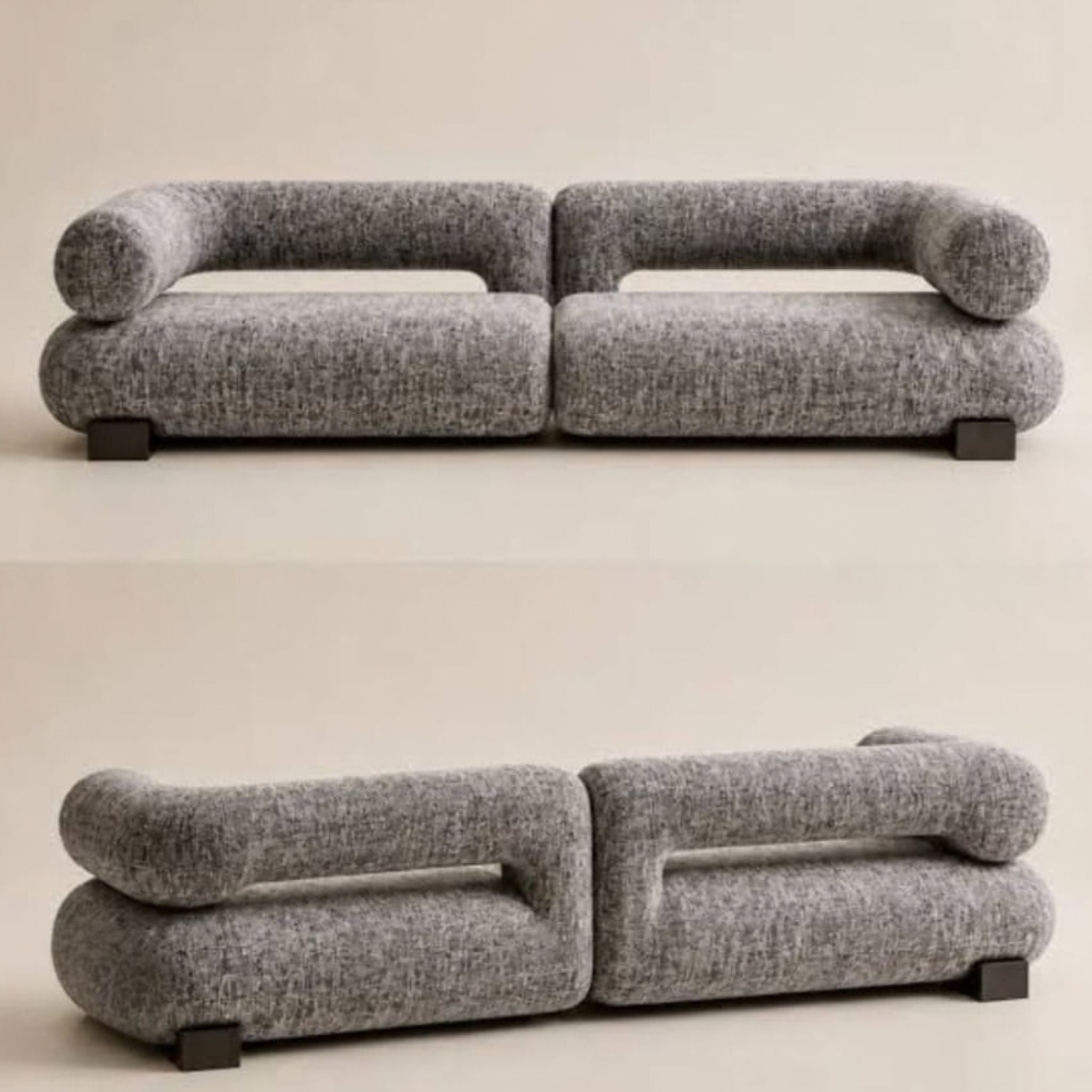 Aura Sculptural 3-Seater Sofa