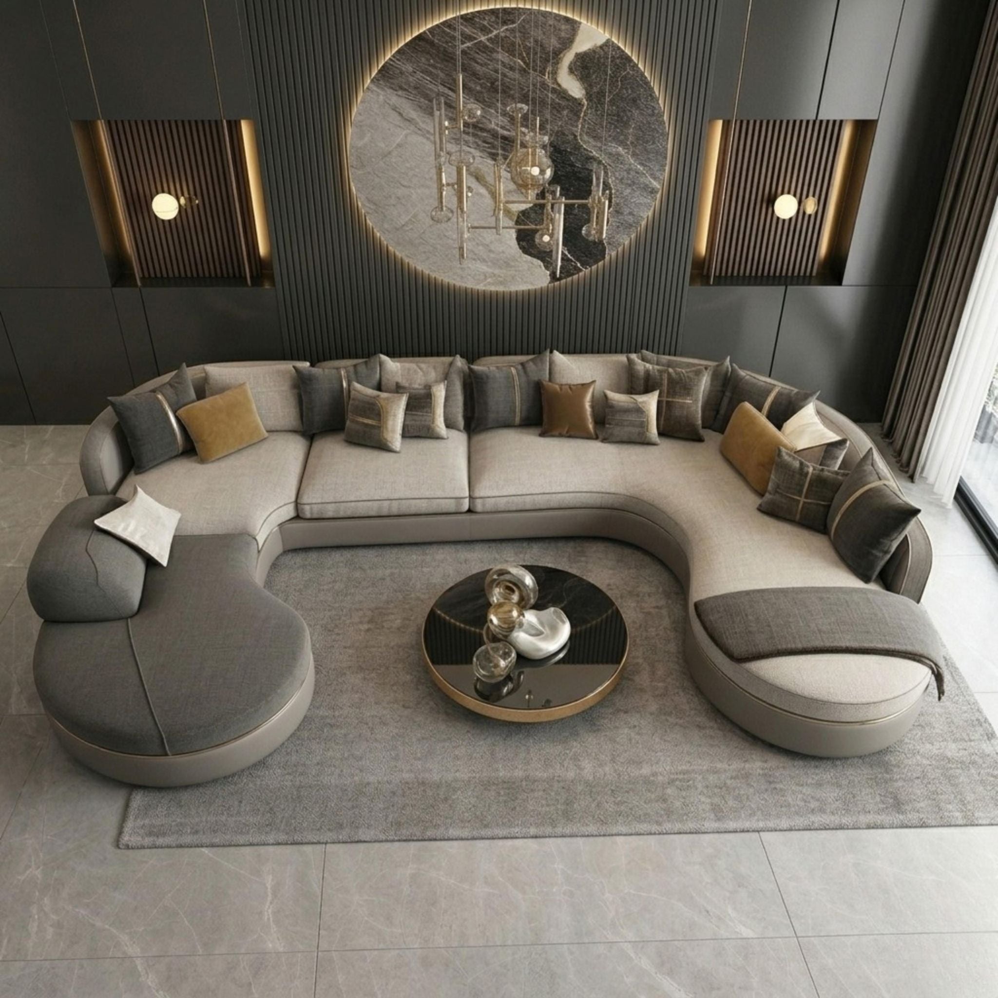 Eclipse Curved Serpentine Sofa