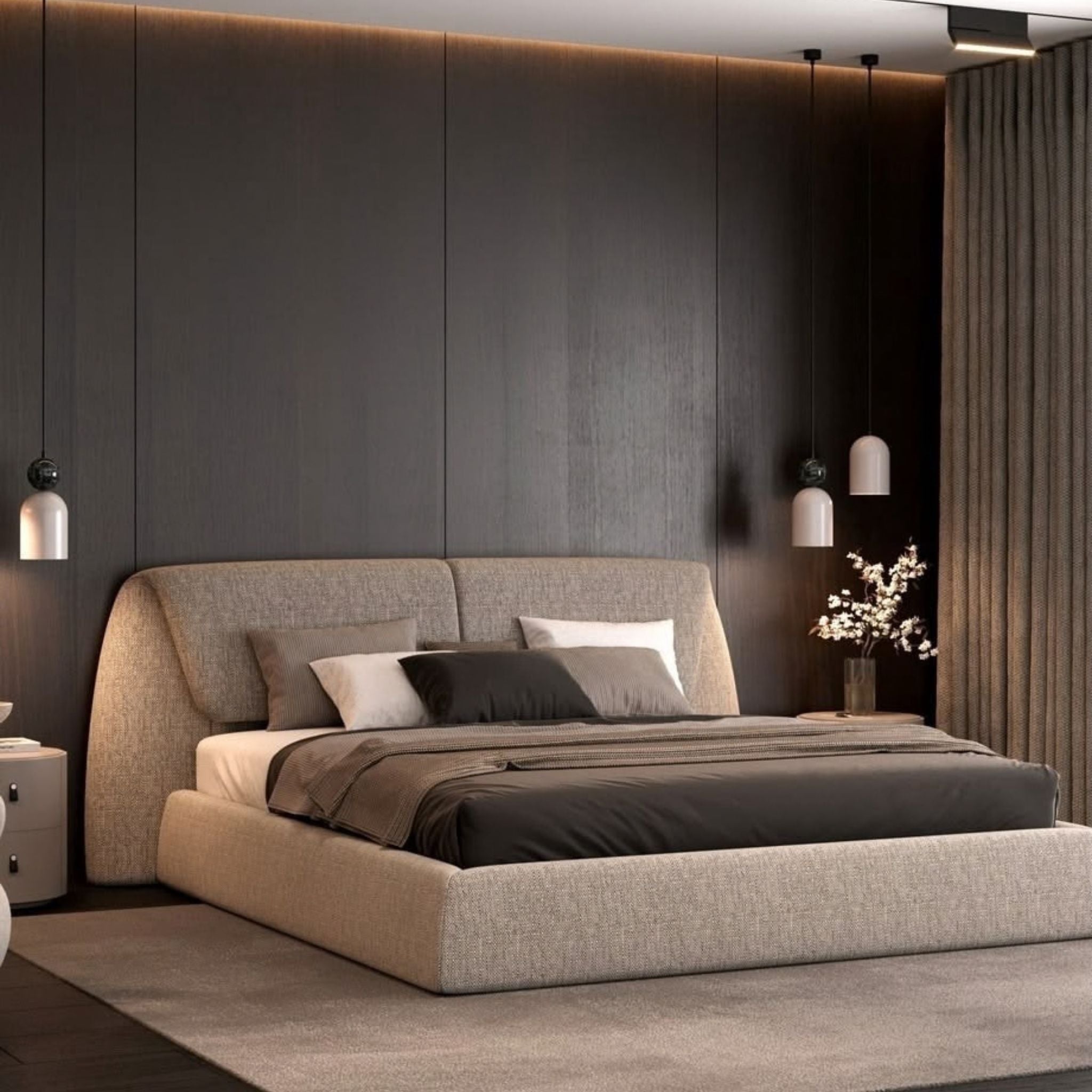 Milan Curved Bed
