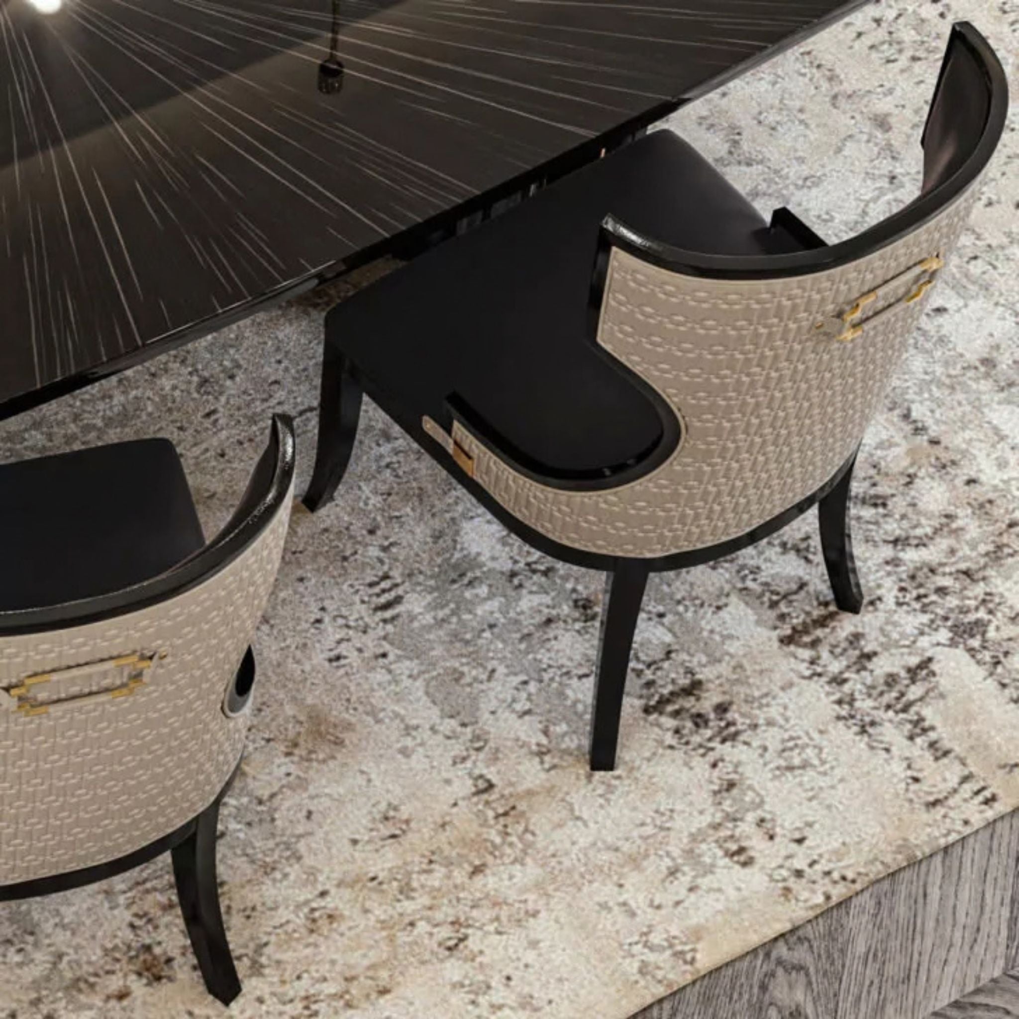 Nero Art Deco Dining Set